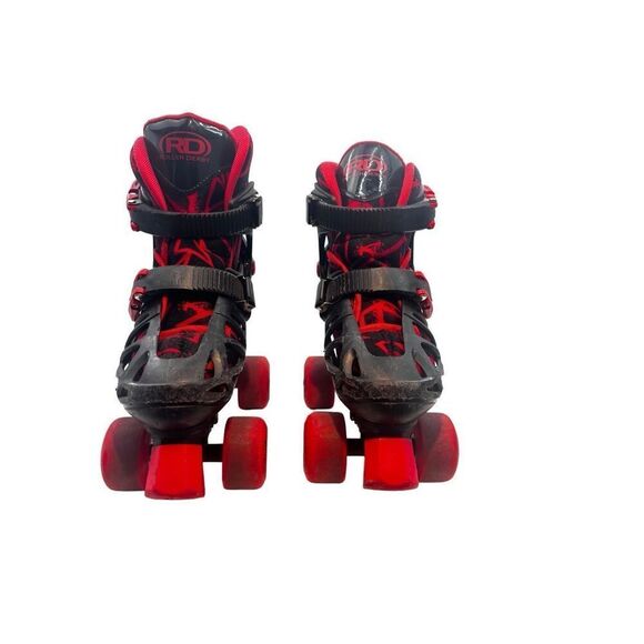 Roller derby Adjustable Red & Black Quad Roller Skates – Youth Size 12-2 - Picture 8 of 9